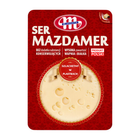 Сир Маздамер, ТМ "Mlekovita", нарізка 150г