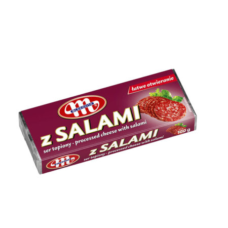 Сир плавлений з салямі, ТМ "Mlekovita", 100г