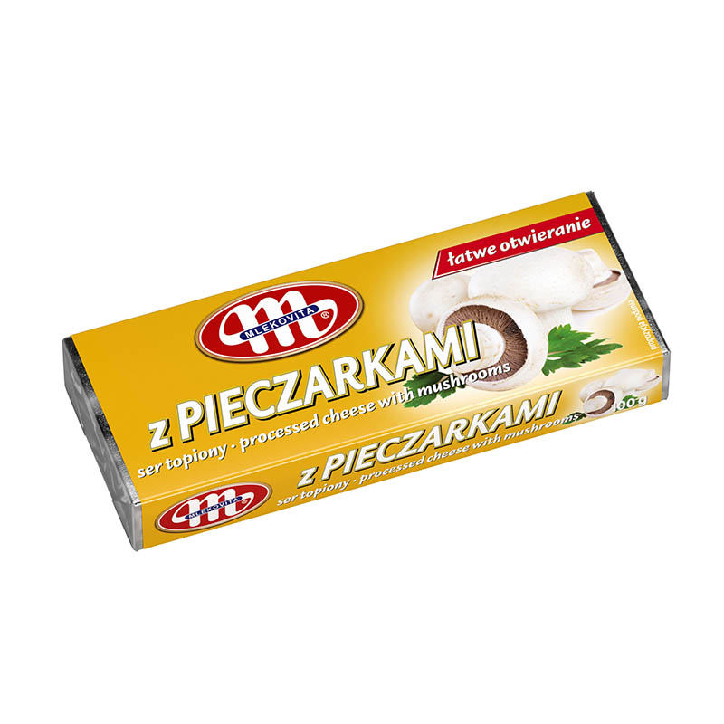 Сир плавлений з печерицями, ТМ "Mlekovita", 100г