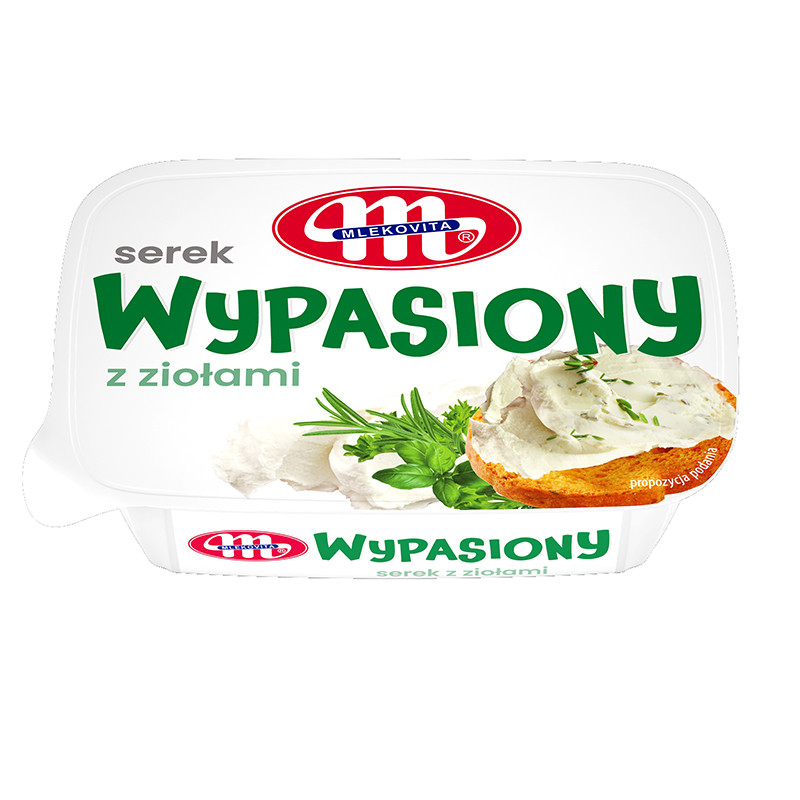 Сир "Випасьйоний" з зеленню, ТМ "Mlekovita", 125 г