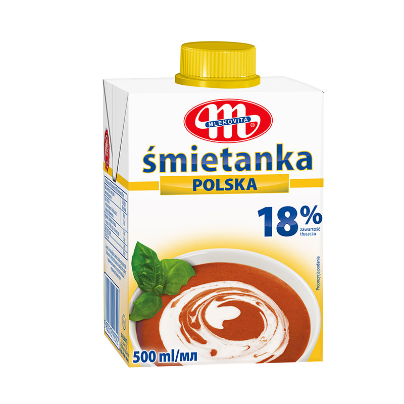 Вершки "Млековіта", 18% жирності, 500мл