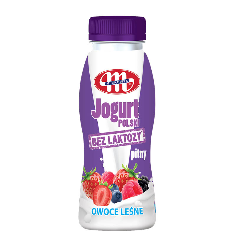 Йогурт без лактози "Лісова ягода", ТМ "Mlekovita", 250 г